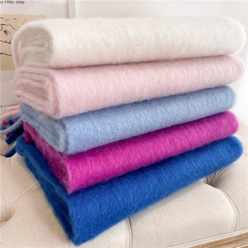 Winter Scarf for Women Cashmere Warm Solid Pashmina Blanket Wraps