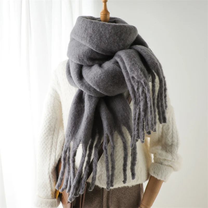 Winter Scarf for Women Cashmere Warm Solid Pashmina Blanket Wraps