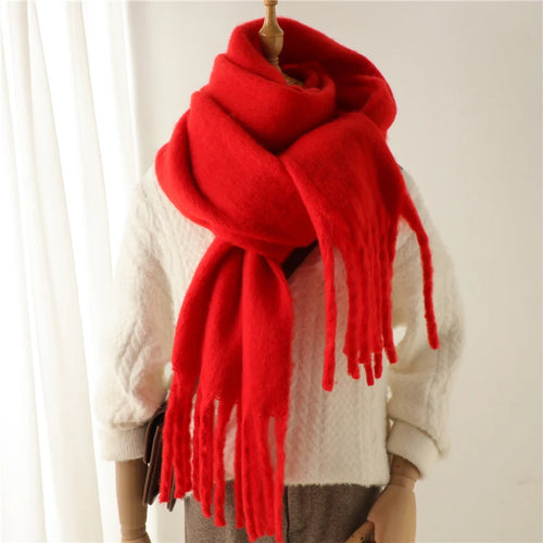 Winter Scarf for Women Cashmere Warm Solid Pashmina Blanket Wraps