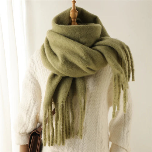 Winter Scarf for Women Cashmere Warm Solid Pashmina Blanket Wraps