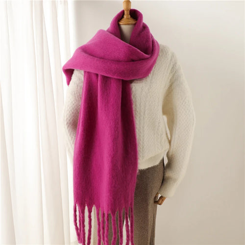 Winter Scarf for Women Cashmere Warm Solid Pashmina Blanket Wraps