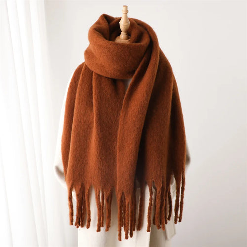 Winter Scarf for Women Cashmere Warm Solid Pashmina Blanket Wraps