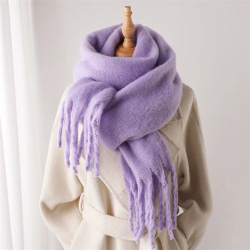 Winter Scarf for Women Cashmere Warm Solid Pashmina Blanket Wraps