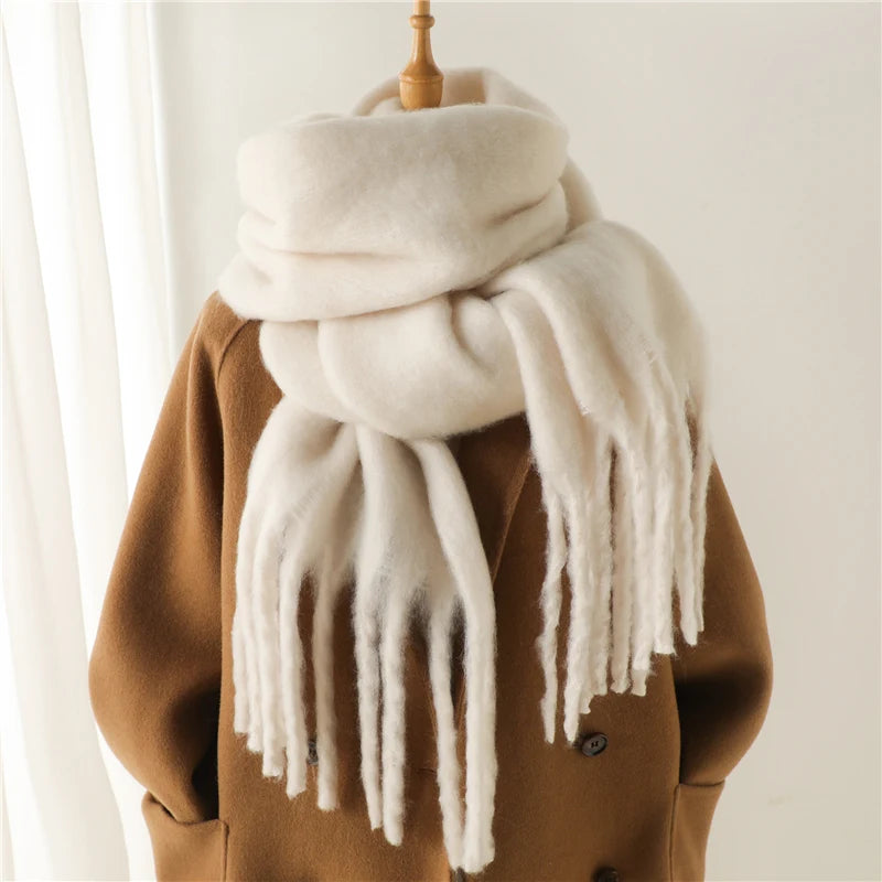 Winter Scarf for Women Cashmere Warm Solid Pashmina Blanket Wraps