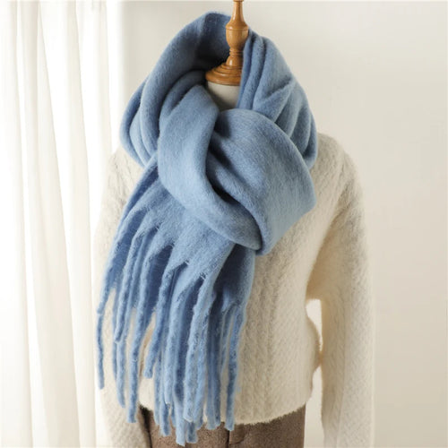 Winter Scarf for Women Cashmere Warm Solid Pashmina Blanket Wraps