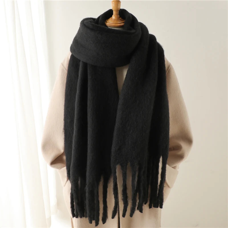 Winter Scarf for Women Cashmere Warm Solid Pashmina Blanket Wraps