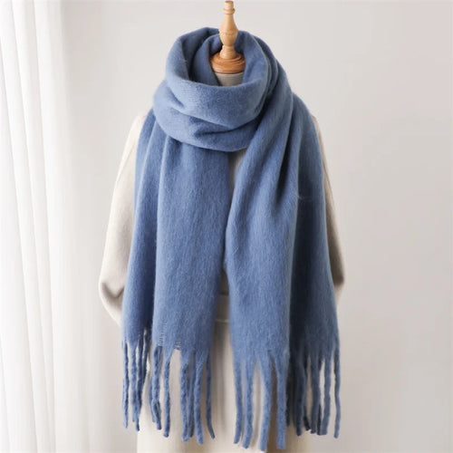 Winter Scarf for Women Cashmere Warm Solid Pashmina Blanket Wraps